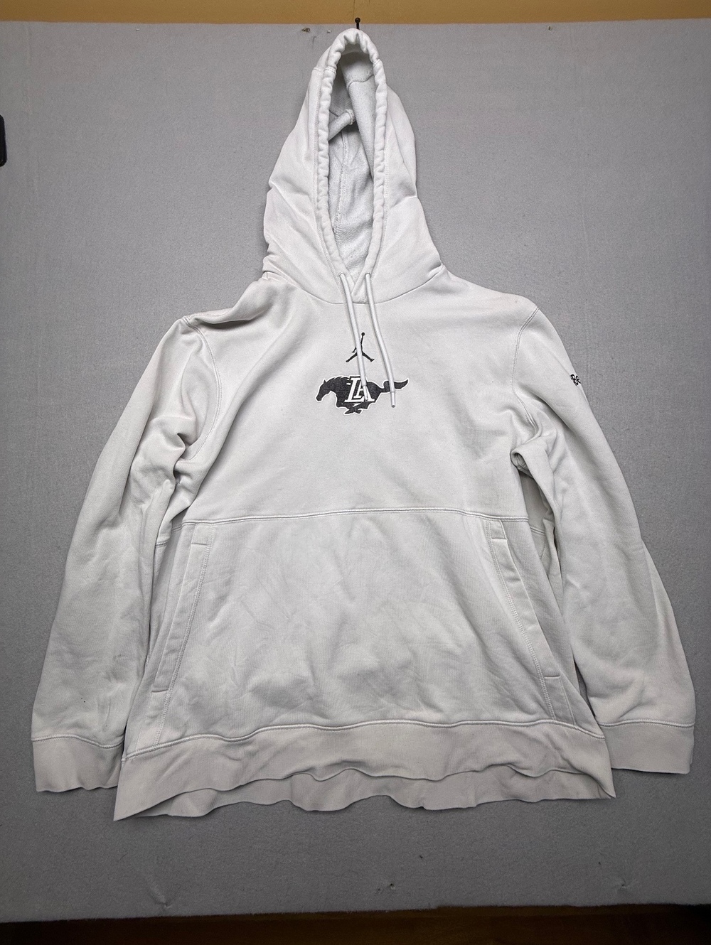 LA Jordan Hoodie Men XXL White Streetwear Pullover